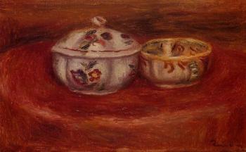 Pierre Auguste Renoir : Sugar Bowl and Earthenware Bowl